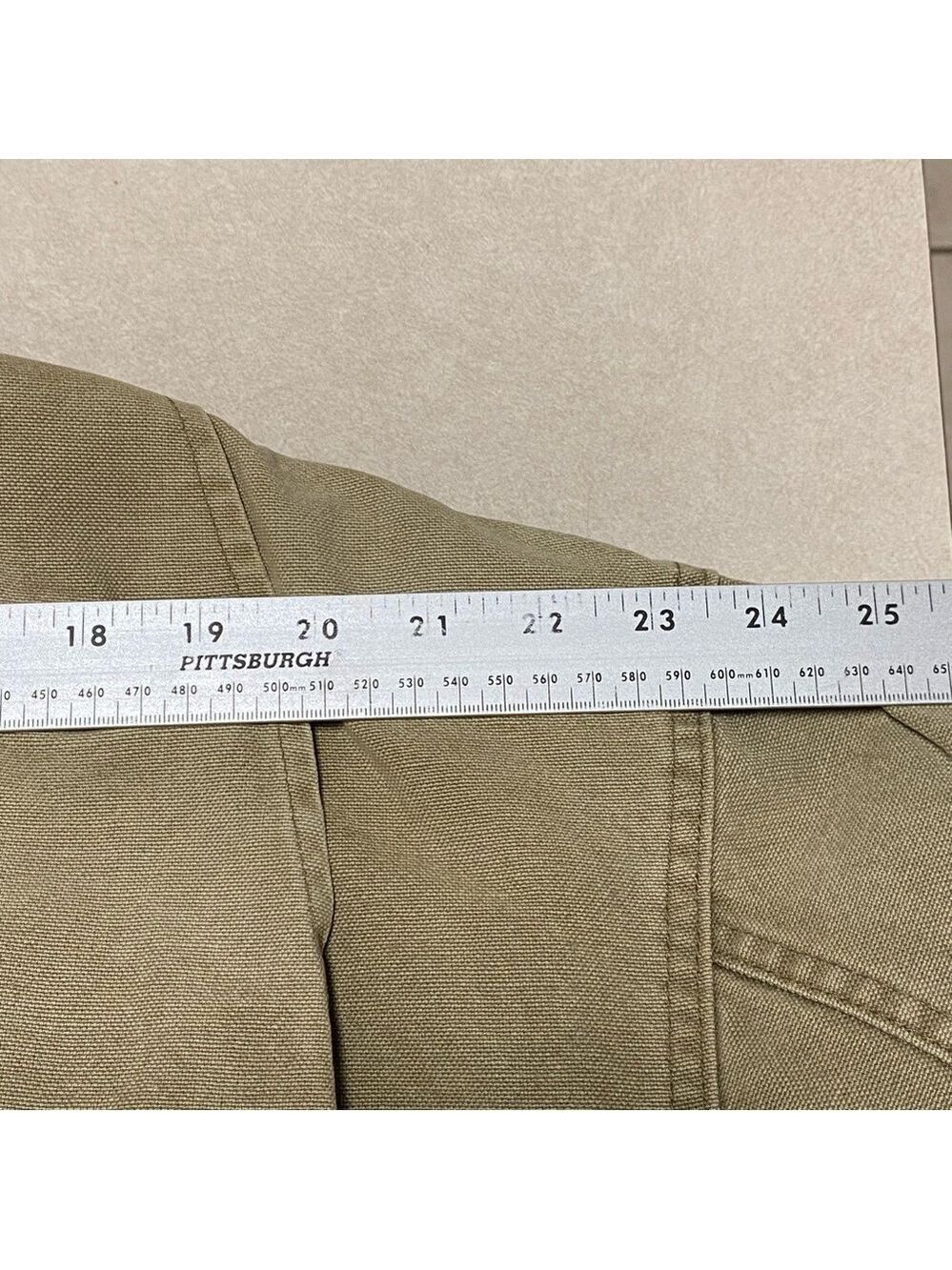 L.L. Bean Jacket Men's XL Tall Distressed Olive Green Barn Chore Coat lined - Picture 10 of 15
